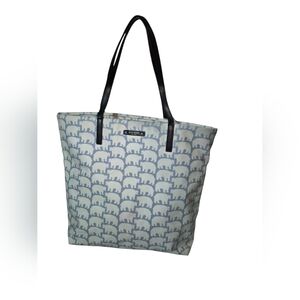 Kate Spade Blue Elephant Print Tote Bag